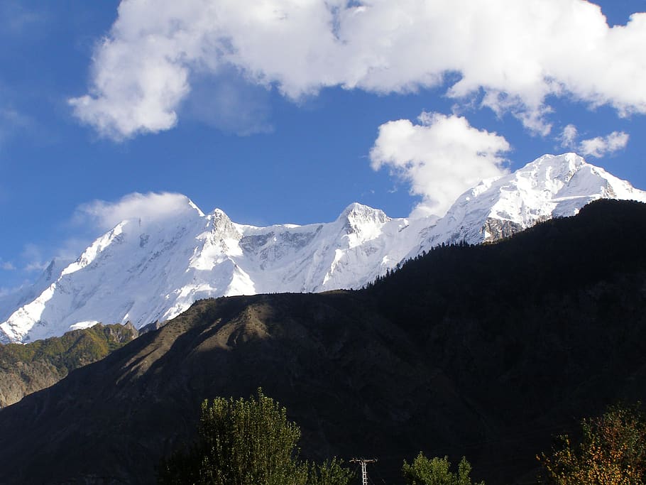 golden, peak, hunza, valley, pakistan, sky, nature, flower, scenic, karakorum