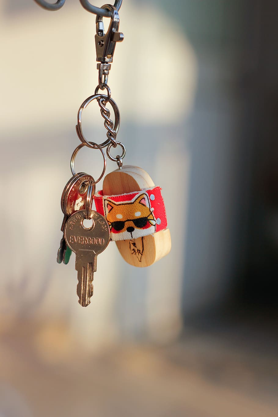 key, keychain, hanging, symbol, home, security, lock, love, focus on foreground, positive emotion