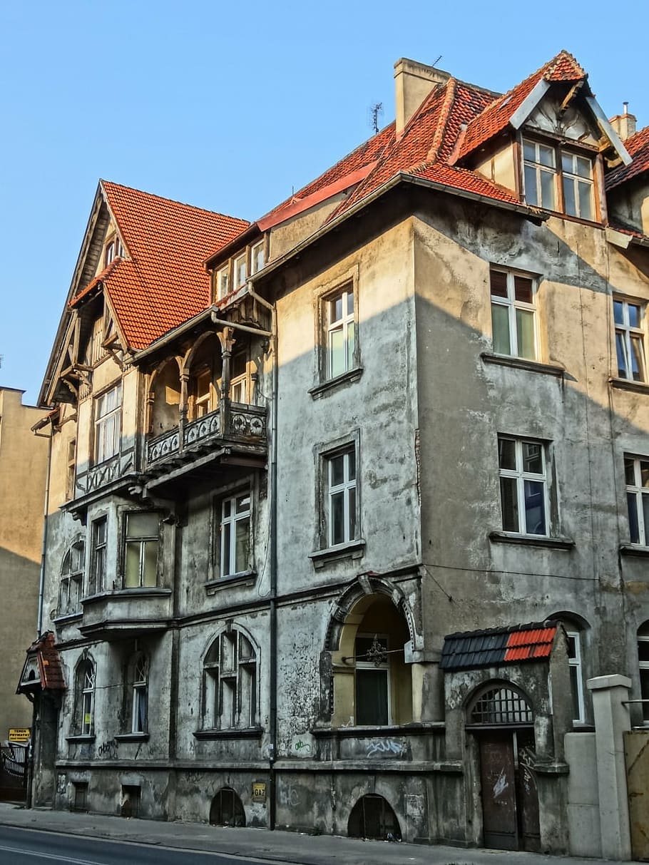 bydgoszcz, casa, construção, polônia, histórico, arquitetura, fachada, construção exterior, cena urbana, rua