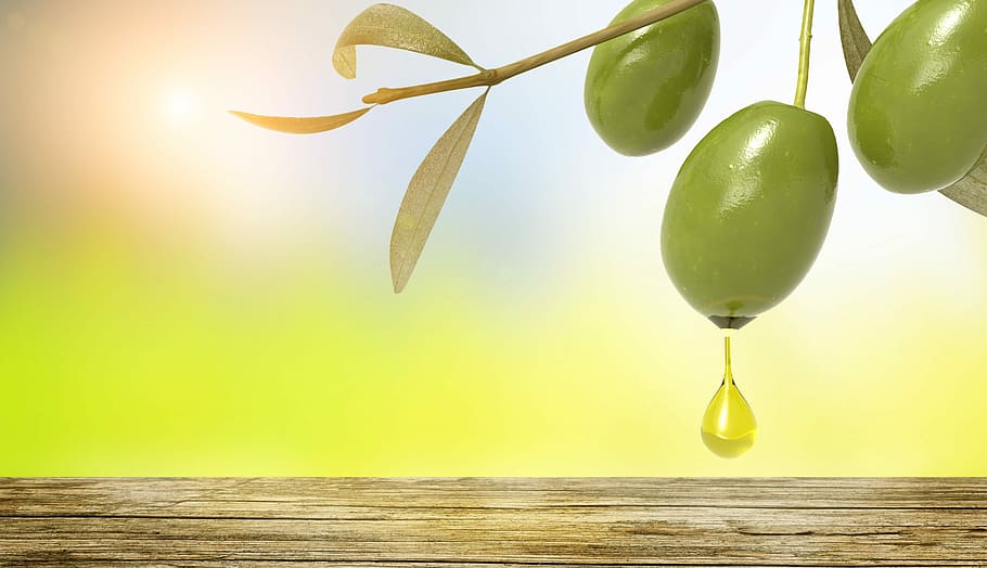 aceite de oliva, comida y bebida, fruta, alimentación saludable, comida, agua, naturaleza, color verde, sin gente, amarillo