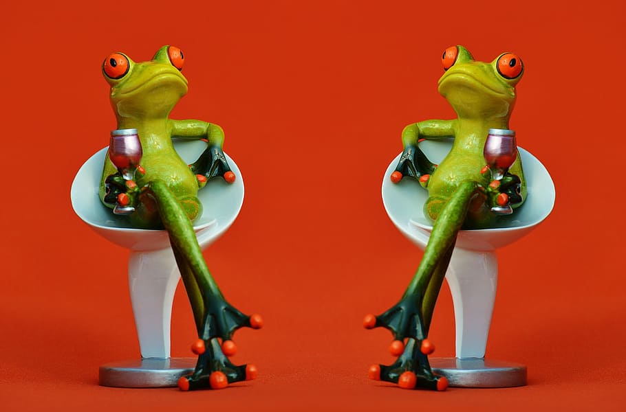 two, green, frog, holding, wine glasses, sitting, chairs clip art, frogs, chair, together