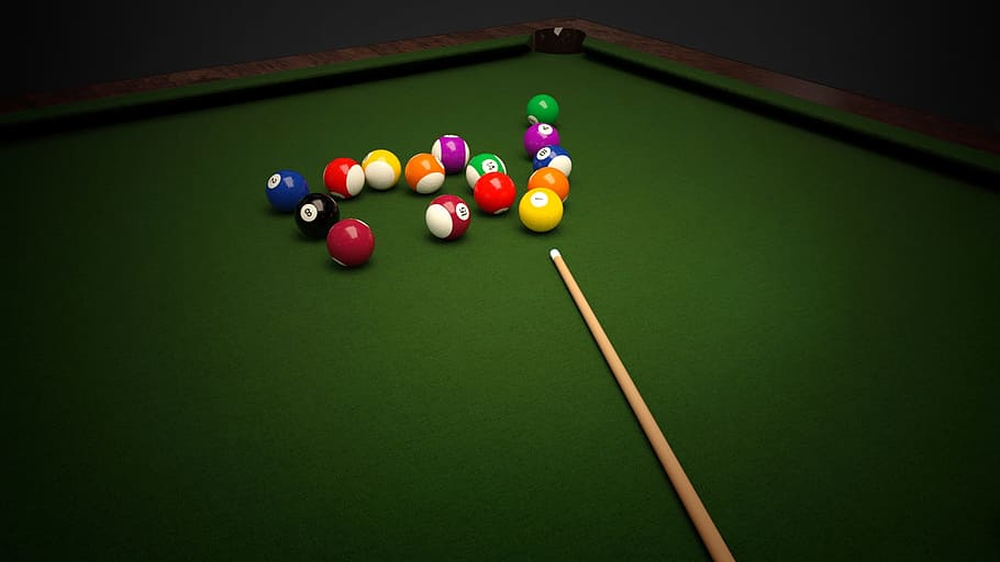 pool table, ball hd wallpaper, billiards, balls, table, cloth, play, sport, leisure, company