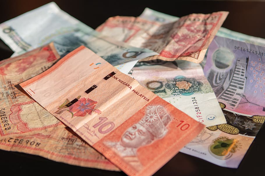 dinheiro, moeda, notas, internacional, finança, negócios, projeto de lei, malaio, ringgit, chinês