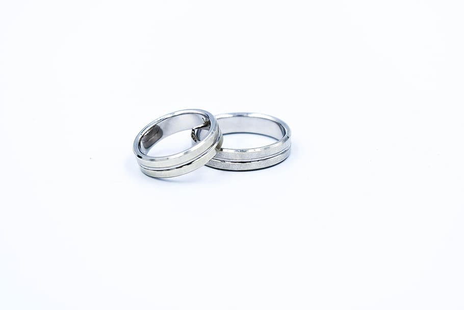 wedding rings, white gold, jewelry, young couple, love, oath, marriage, gold, civil marriage, wedding