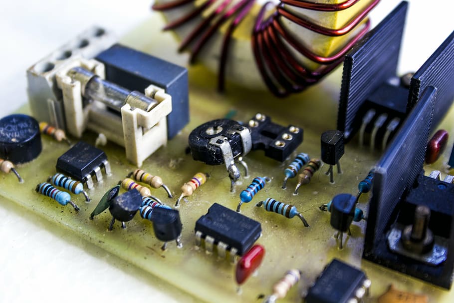 closeup, photography, circuit board, electrician, circuit, electromechanical, differential, electronics, tab, relay