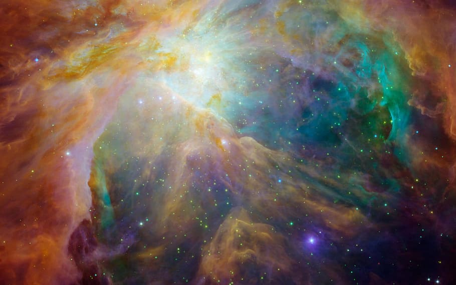 ungu, coklat, hijau, galaksi, Nebula Semut, orion nebula, emisi nebula, orasi konstelasi, m 42, m 43