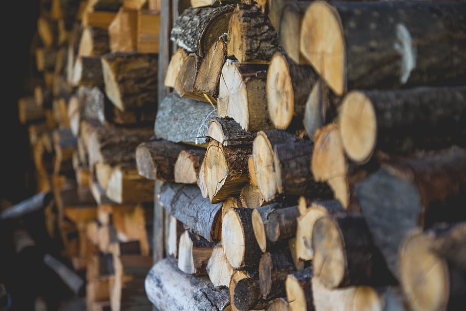 wood, brown, furniture, logging, timber, stack, large group of objects, log, lumber industry, wood - material