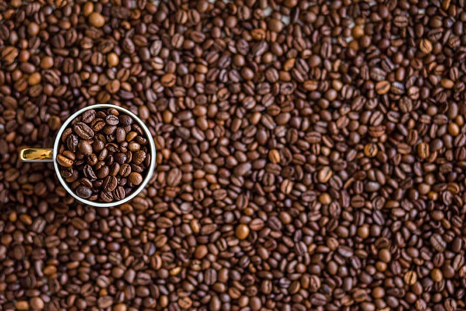ブラウン, コーヒー豆, セラミック, マグカップ写真, コーヒー, ドリンク, カフェイン, 飲料, エスプレッソ, 豆