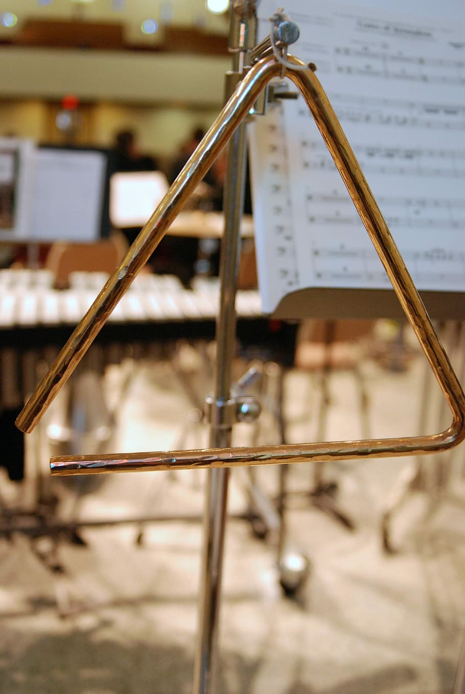 Percussion, Triangle, Instrument, music, classical music, arts culture and entertainment, musical instrument, performing arts event, performance, sheet music