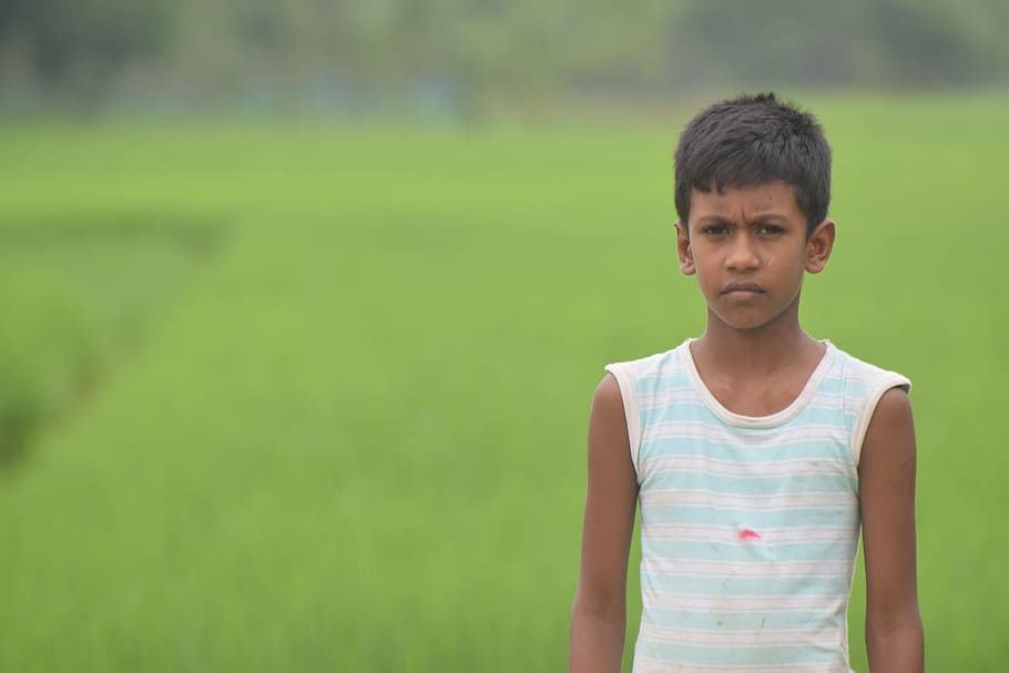 Bangladesh, hijau, anak laki-laki, tunggal, qute, baik, latar belakang, hitam, bersih, jujur