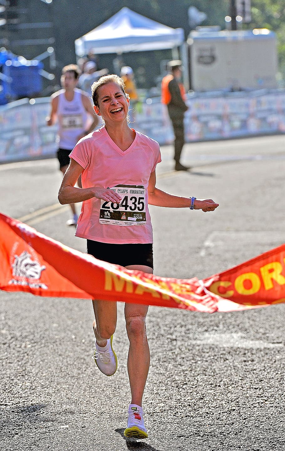 woman, reach, finish, line, runner, finish line, female, race, run, sport