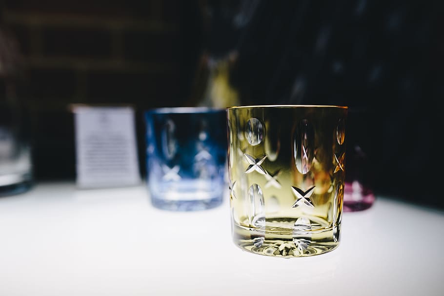 vidro, polonês, feito à mão, cristal, Huta Julia, Luxo, transparente, foco em primeiro plano, refresco, bebida