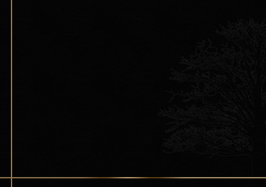 trauerkarte, marco, fondo, oro, negro, árbol, estética, morir, muerte, mapa