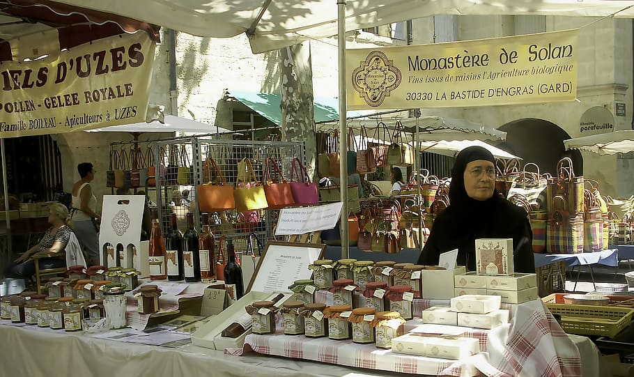 market, úzes, southern france, jam, marmalade, the nun, sell, bio, provence, retail
