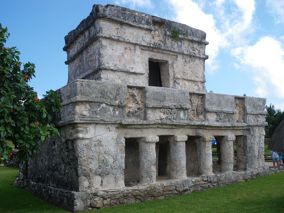 tulum, ruins, mexico, architecture, history, the past, sky, built structure, ancient, old ruin