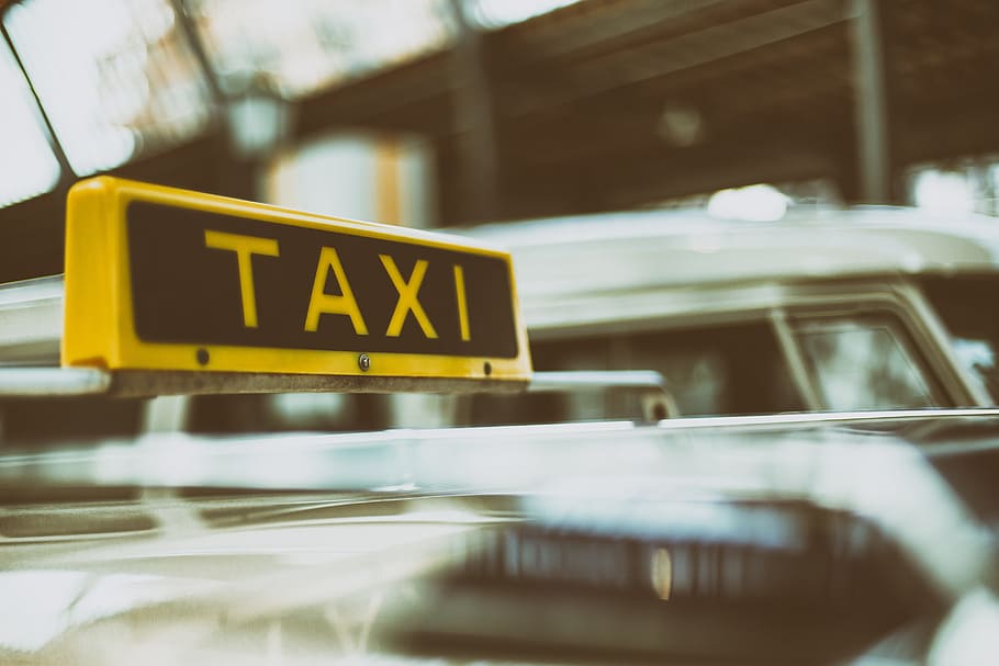 taxi signage, automobile, automotive, blur, car, close up, drive, focus, service, taxi
