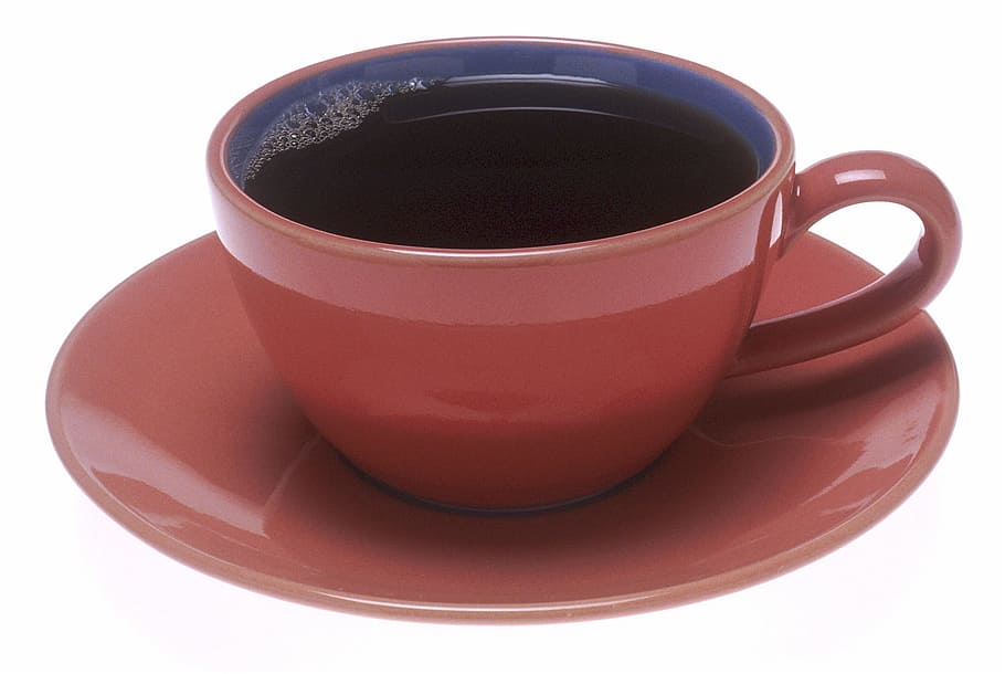 marrón, cerámica, taza, platillo, taza de café, café, bebida, negro, desayuno, cafeína