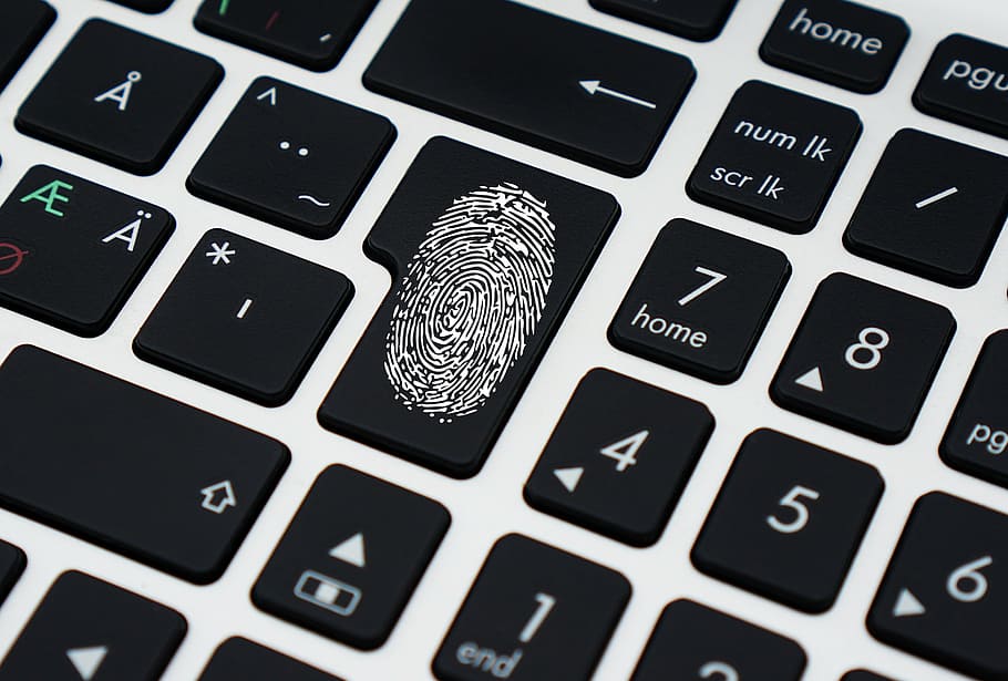keyboard pad, data, security, keyboard, computer, laptop, portable, fingerprint, burglary, stolen identity