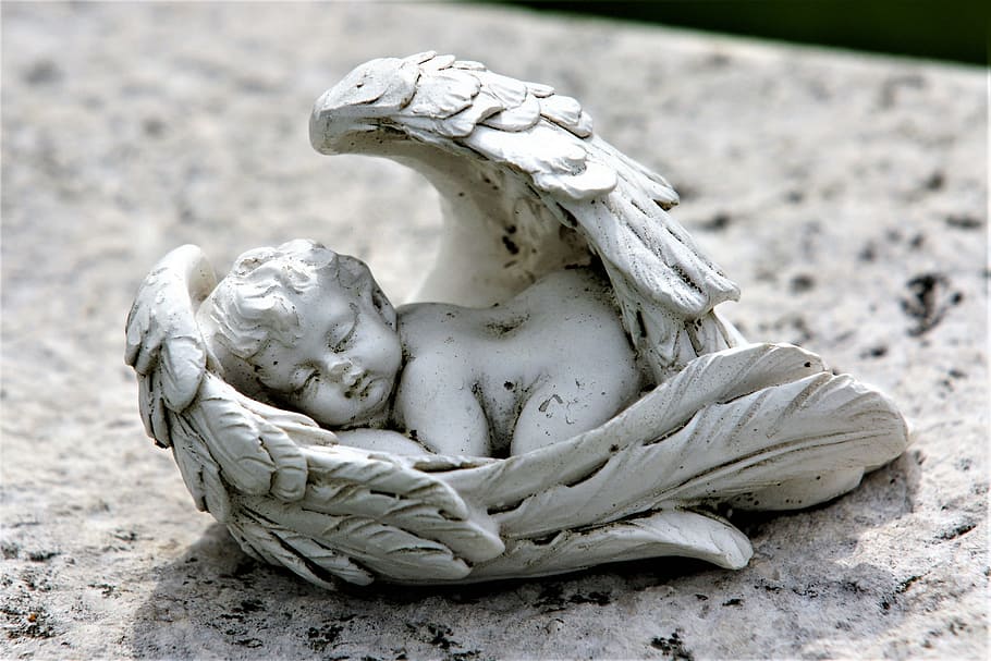 Angel, Mourning, Consolation, hope, sculpture, farewell, memorial, day, outdoors, close-up