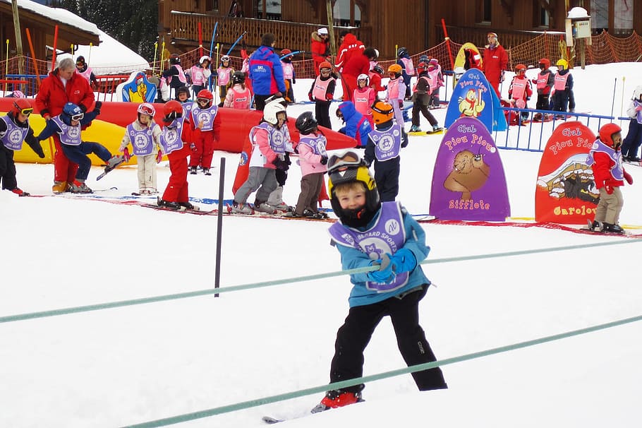 toddler, learning, ski, daytime, Active, Child, Children, Helmet, Ice, active, child