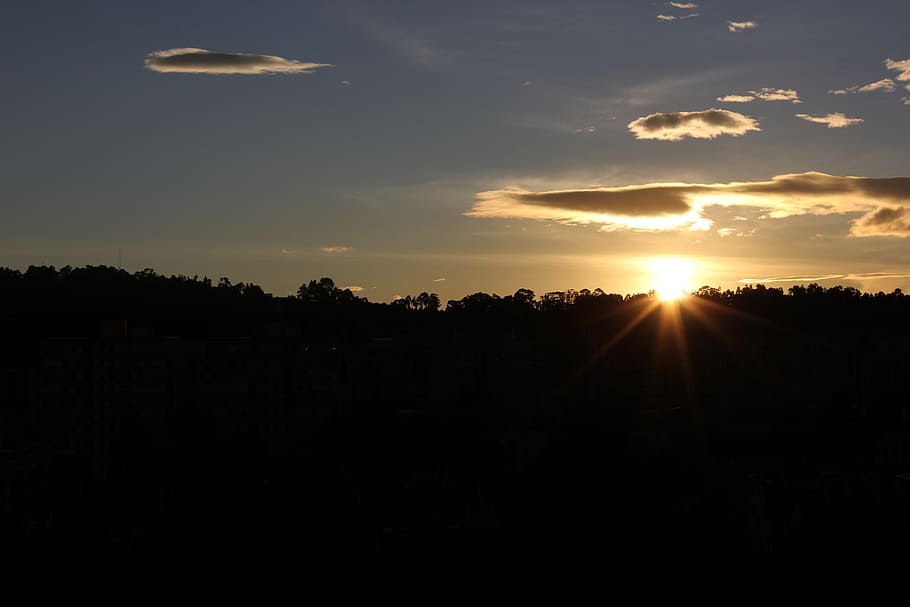 sunset, bogota, bogotá, colombia, sky, silhouette, sun, beauty in nature, scenics - nature, tranquility