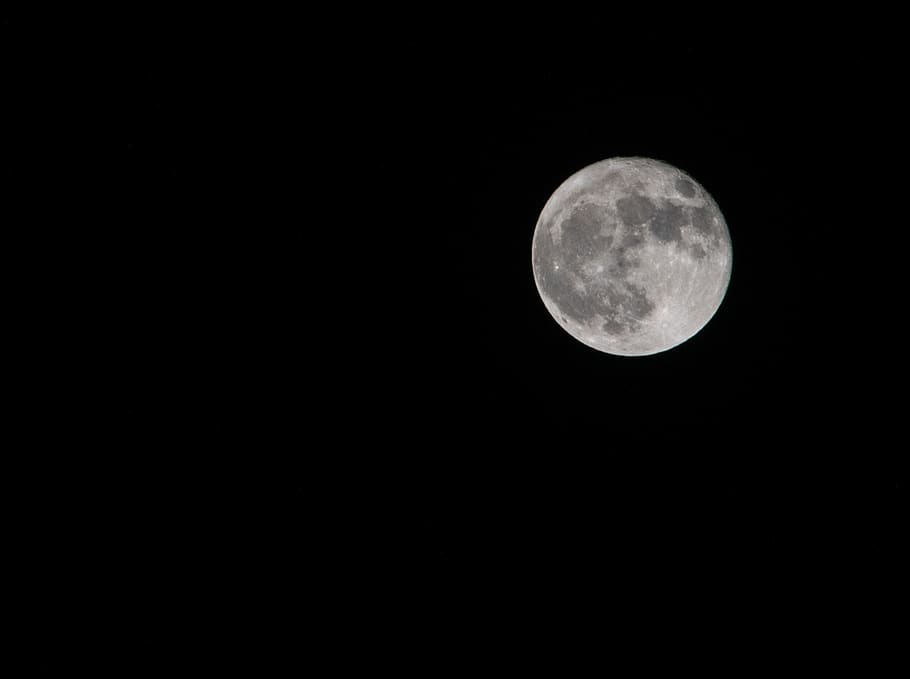 moon, night, full moon, beauty, crater, sky, lunar surface, craters, nature, space