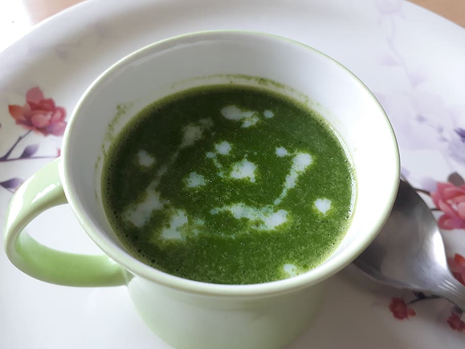 spinach, soup, green-soup, health, healthy, vegetables, green, food, creamy, bowl