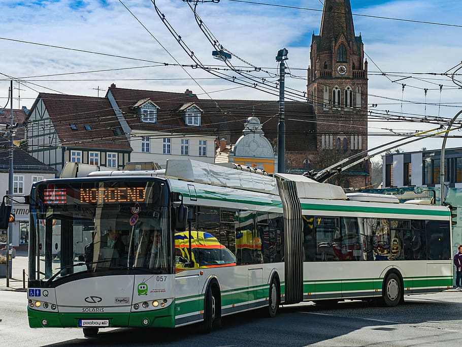 o - bus, bus, trolley bus, driving power, oberleitungsomnibus, electric motor, electric, electric energy, emission-, eco