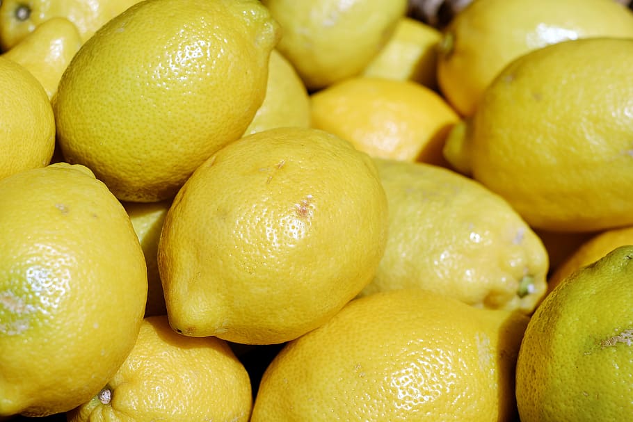 lote de limão, limões, amarelo, fruta, vitaminas, frutas, azedo, frutas cítricas, alimentos, limão
