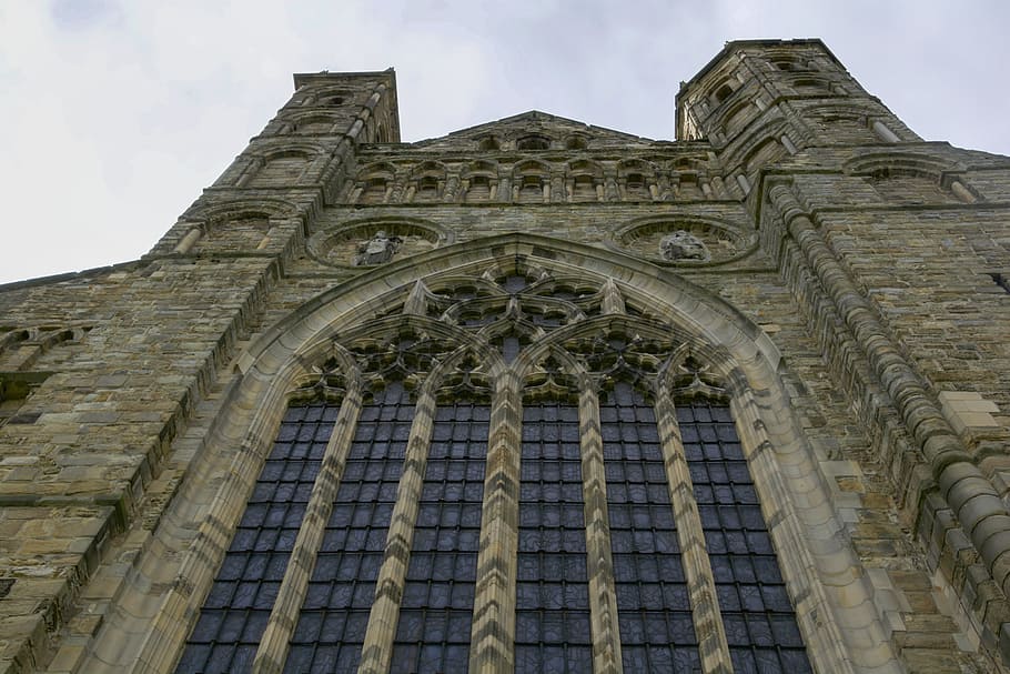 cathedral, durham, window, stone, heritage, architecture, low angle view, built structure, building exterior, building