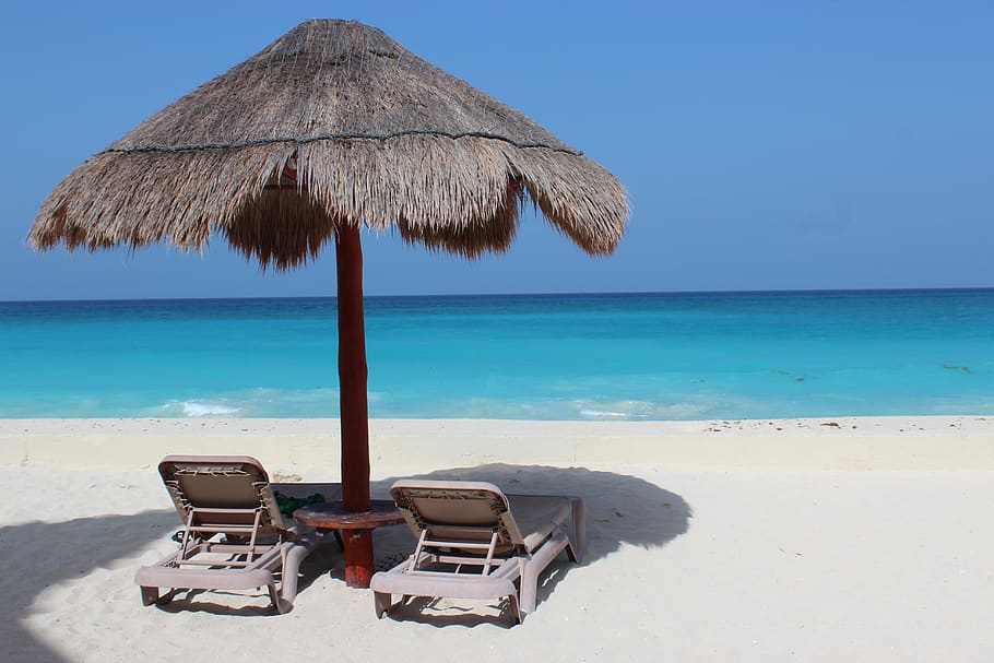 cancun, pantai, mar, karibia, air, meksiko, resor, sol, relaksasi, pasir