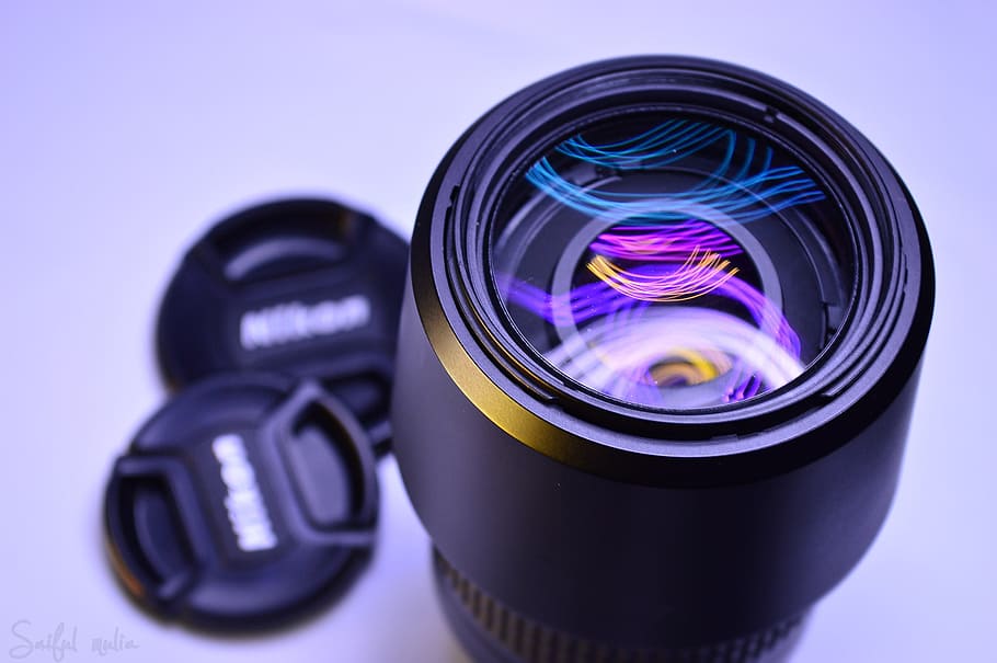 negro, lente de cámara Nikon dslr, lente de cámara, lente, cámara, equipo, fotografía, película, tecnología, digital
