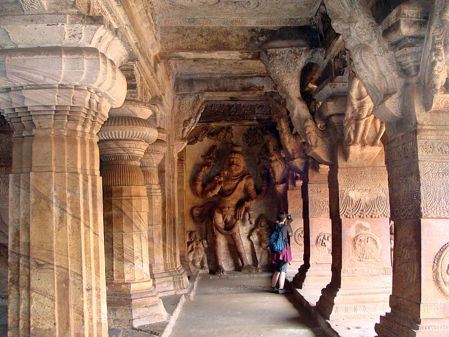 badami, cave temples, sand stone, india, karnataka, religious, holiday, travel, god, architecture