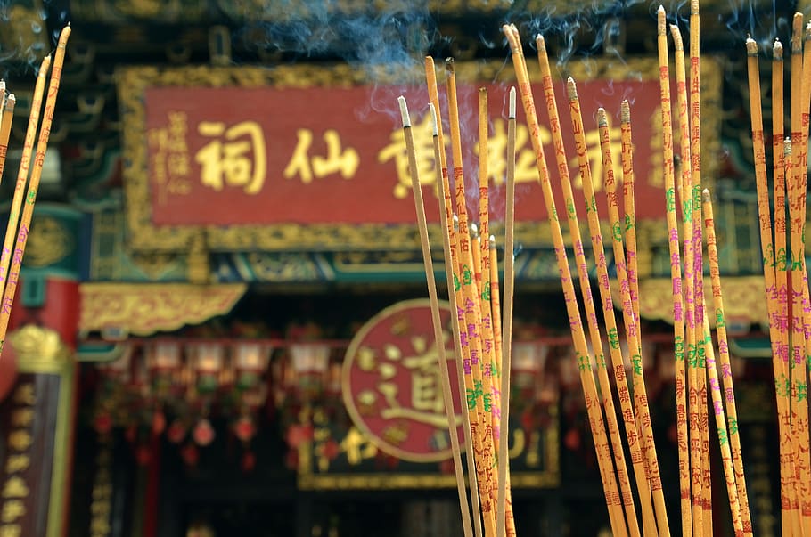 temple, characters, incense, china, chinese, buddhism, asia, beijing, exotic, decoration