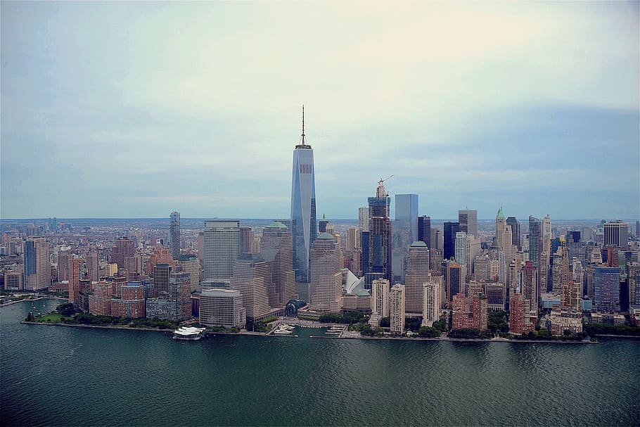 skyline, new york, new york skyline, manhattan, urban, building, architecture, cityscape, america, skyscraper
