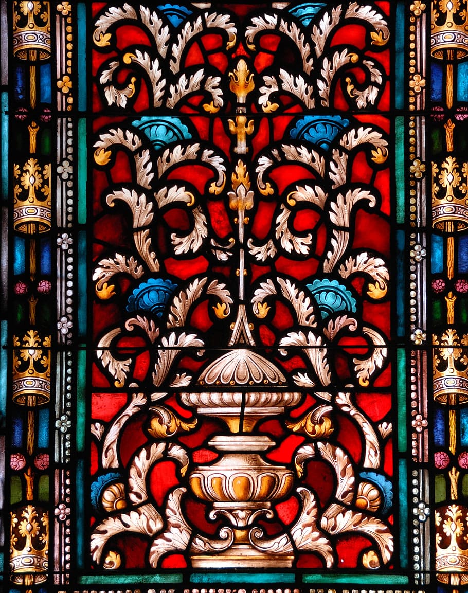 decoration, art, pattern, ornate, religion, church, stained glass, spirituality, craft, cathedral