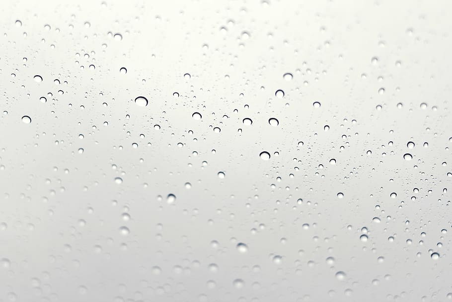 tetesan air, kaca, air, tetes, tetesan hujan, hujan, basah, abu-abu, tekstur, abstrak