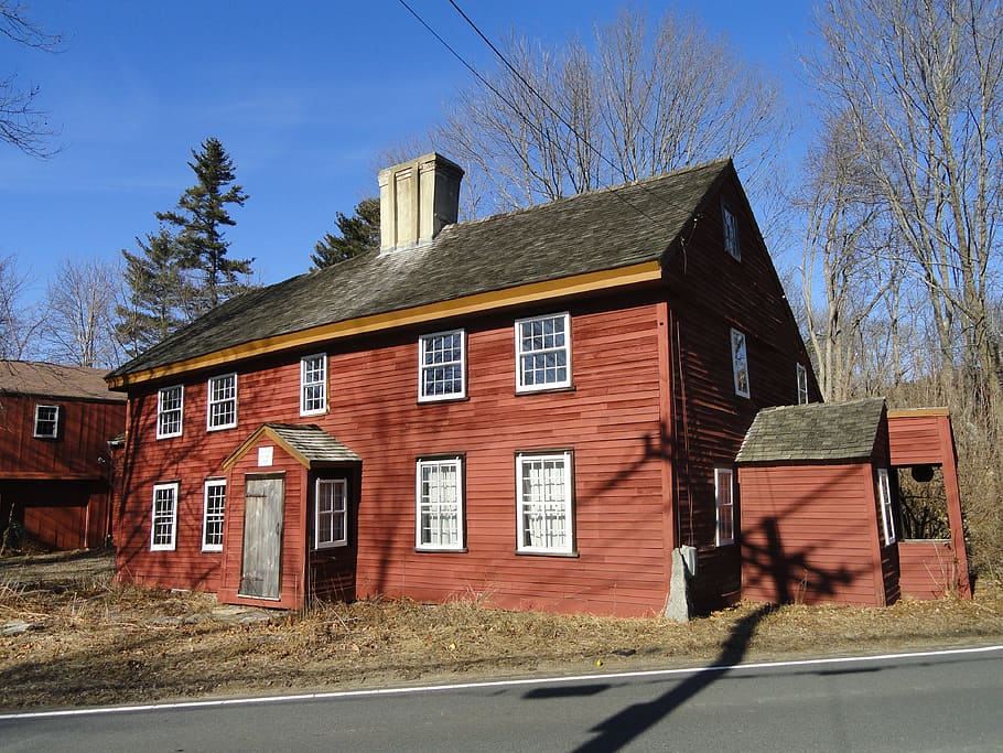 benjamin, abbot, house, andover, massachusetts, historic, salem witch trials, building exterior, architecture, building