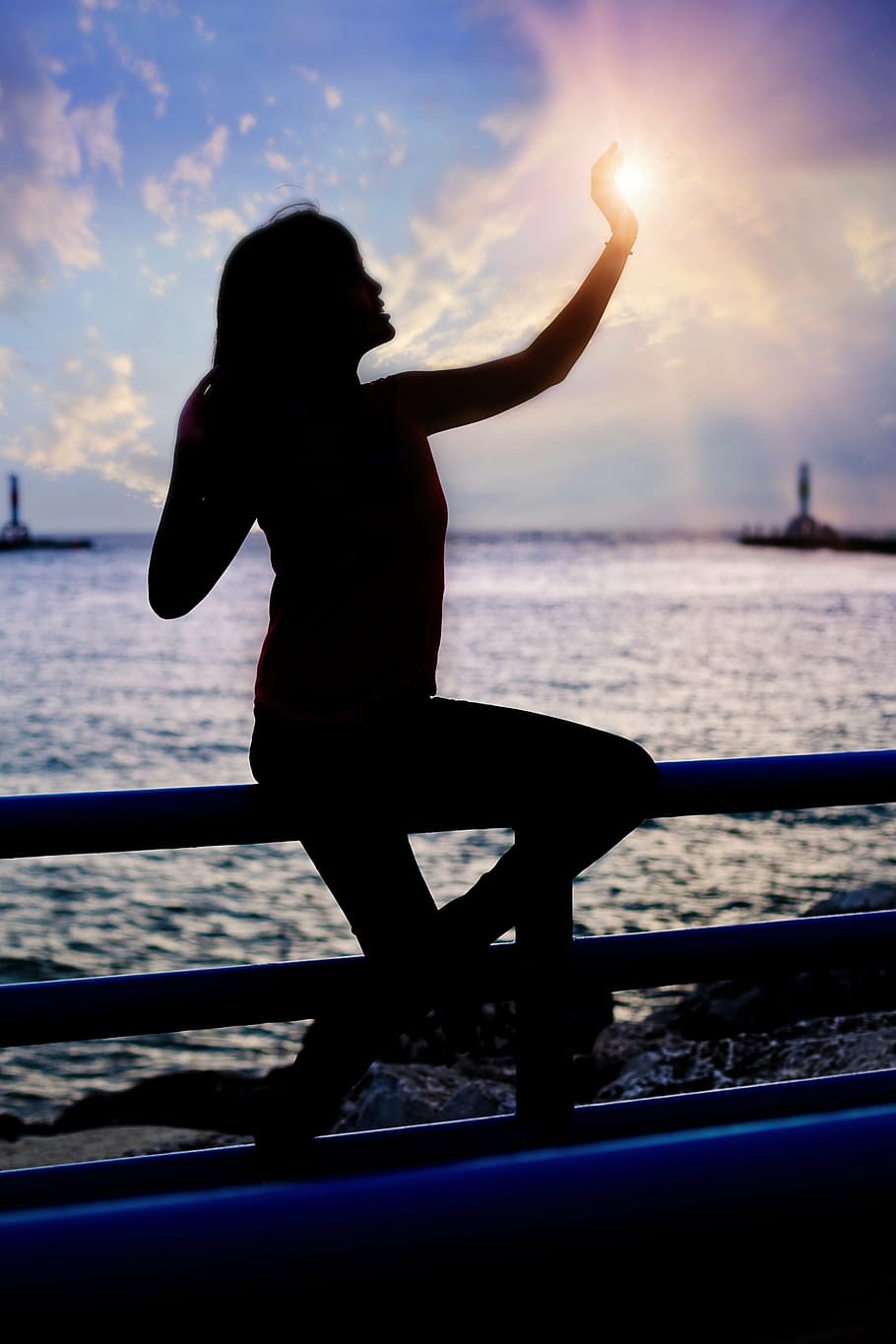 Persona Fotos De Atardeceres En La Playa