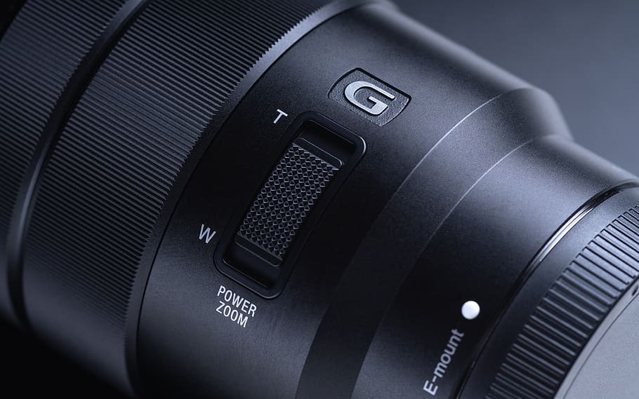 lens, sony, camera, g-master, products, electronic products, technology, black color, control, modern