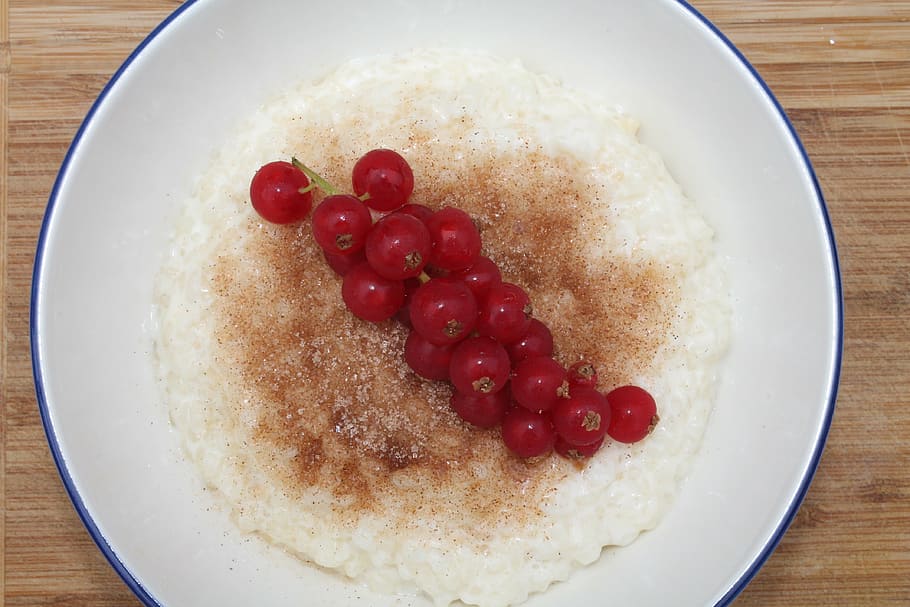 rice pudding, dessert, sweet, delicious, cook, food and drink, food, healthy eating, fruit, freshness