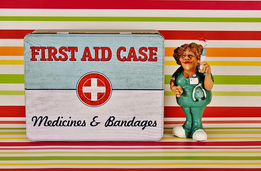 first aid, nurse, tin can, emergency, figure, color, box, medicine chest, sheet, metal cans