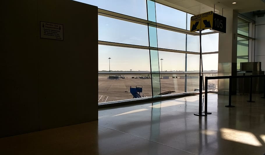 Airport, Interior, Inside, Window, departure, checkin, capital, building, architecture, modern