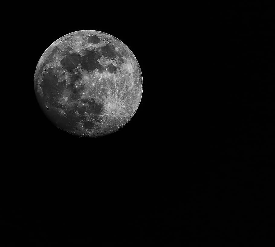 満月のイラスト 満月 惑星 天体 月 黒と白 神秘的な 夜 天文学 月面 Pxfuel