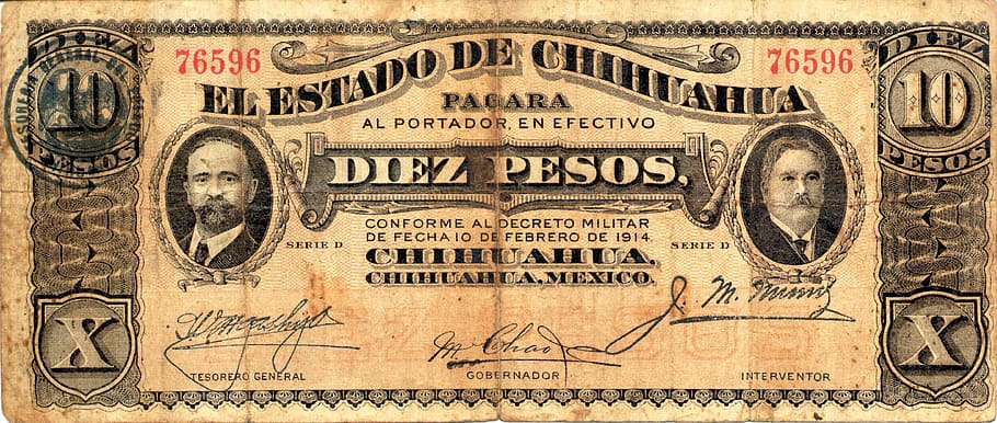 10 мексиканская банкнота, песо, банкнота, мексика, деньги, валюта, финансы, обмен, наличные, макросъемка