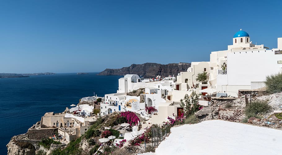 santorini, grecia, oia, viajes, arquitectura, blanco, azul, verano, griego, isla