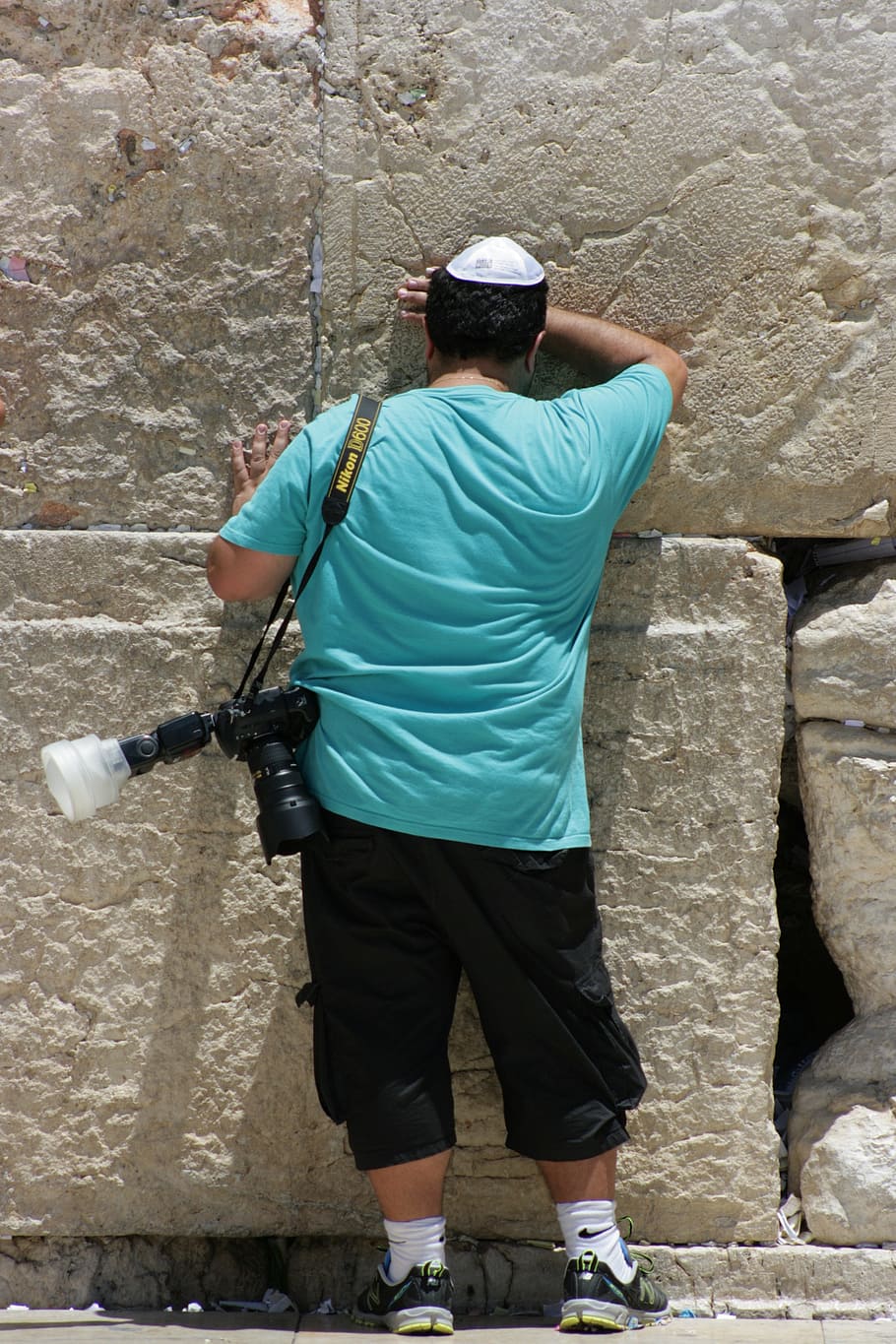 嘆きの壁, 西壁, ユダヤ教, 祈り, ヴェラ, 男, 写真家, ユダヤ人, 背面図, 一人