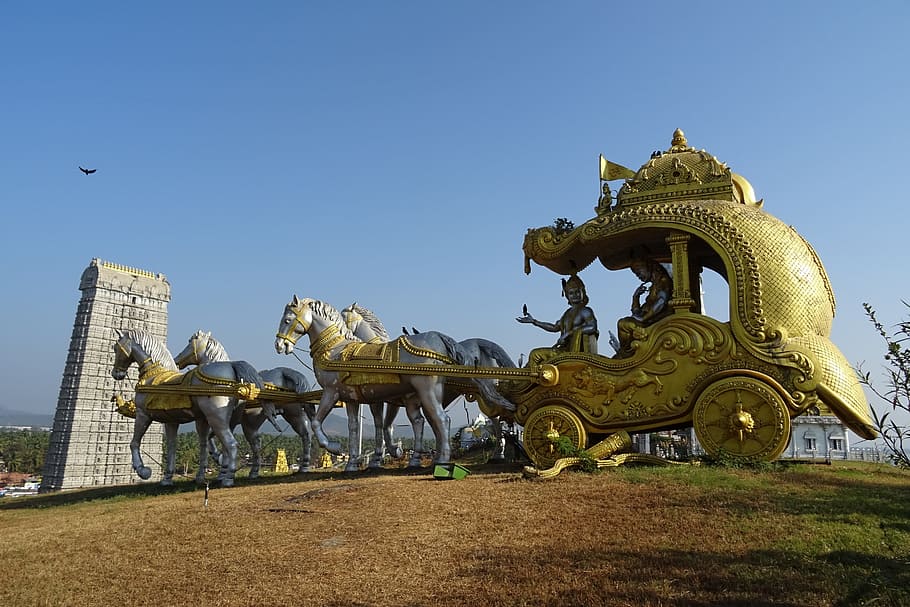 Gopuram, Chariot, Krishna, Gopura, temple, tower, architecture, entrance, tallest, culture