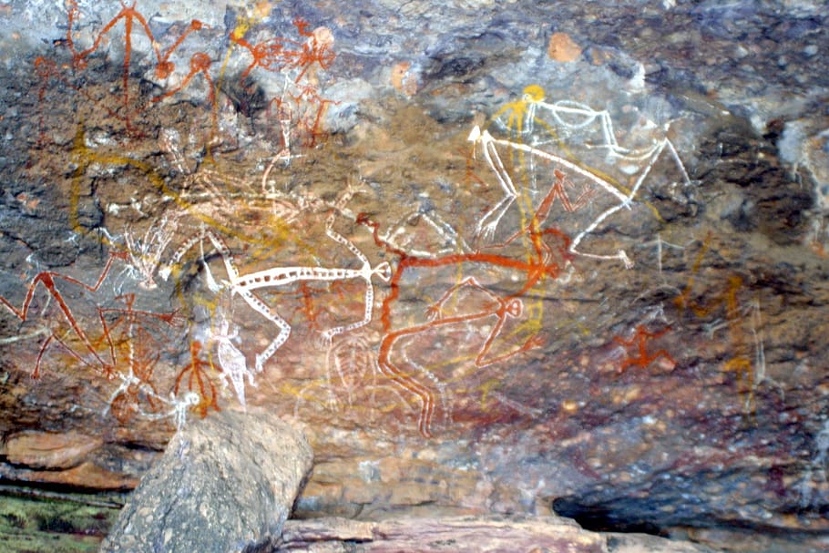 aboriginal, painting, rock painting, australia, outback, water, solid, animal themes, nature, animal