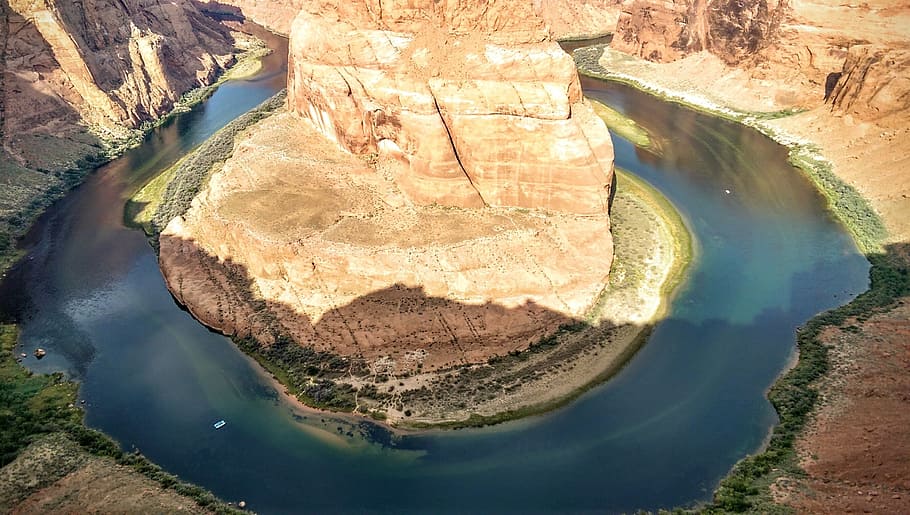 horseshoe bend, arizona, colorado river, page, marble canyon, water, beauty in nature, river, travel destinations, rock